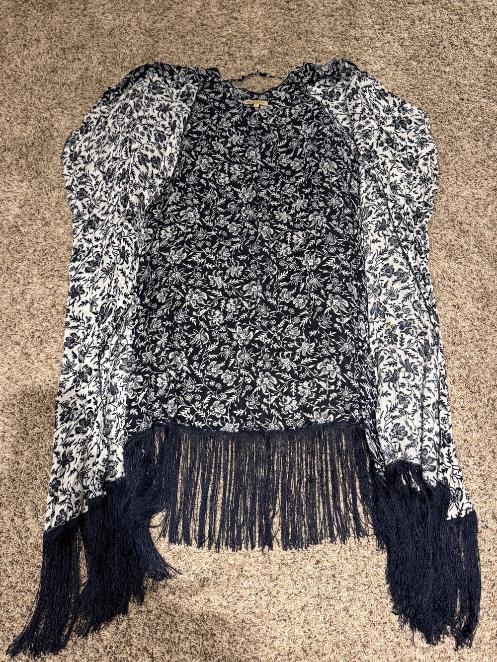 Floral Fringe Kimono